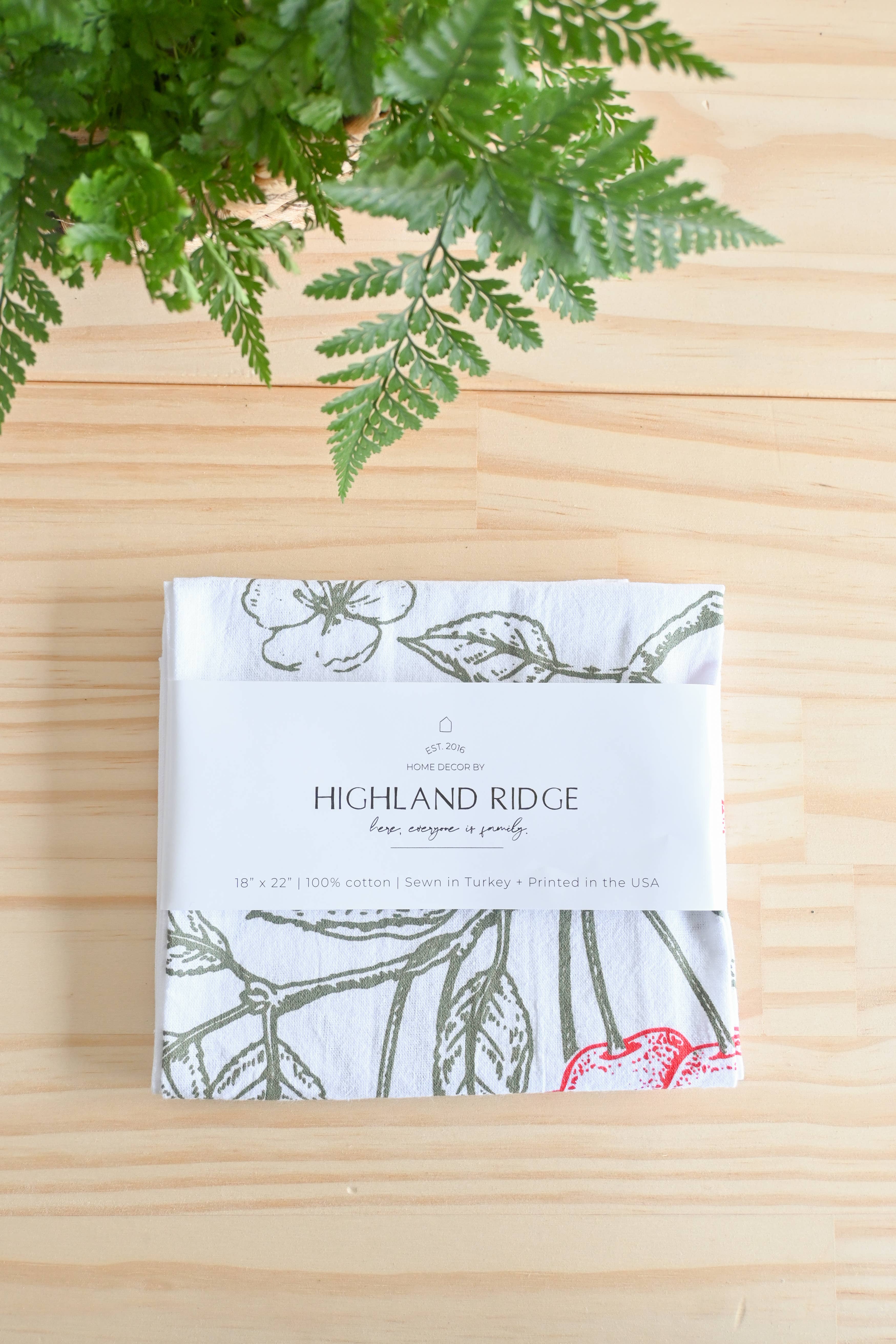 Highland Ridge  |  Handmade Home Decor - Wholesale Theedoek - Cherry theedoek6