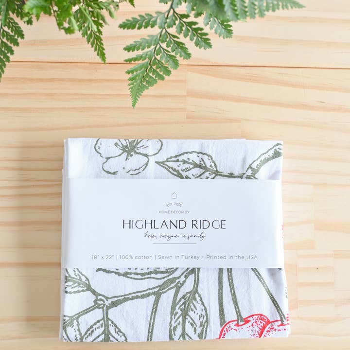 Highland Ridge | Handmade Home Decor - Wholesale Theedoek - Cherry theedoek6