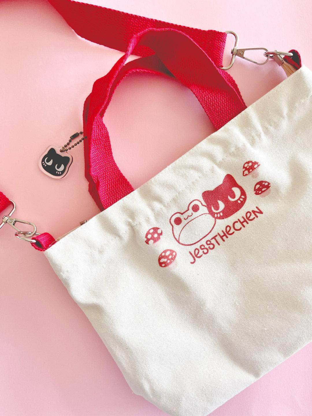 Jessthechen - Wholesale Tote Bag - Women's - Print Canvas Mini Tote | Red Mushroom6