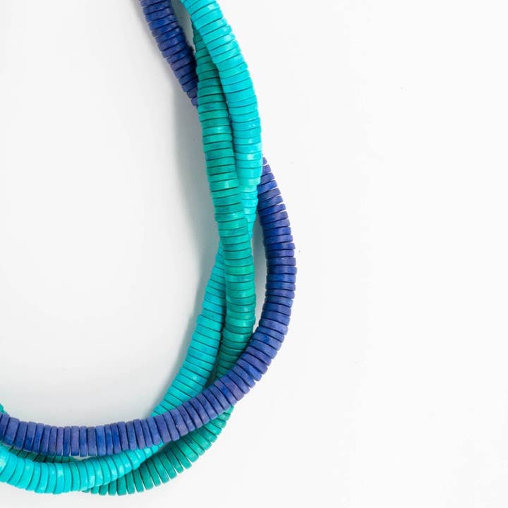 Bijondo - Wholesale Beaded/Pearl Necklace - Short handcrafted wooden necklace Jupiter8