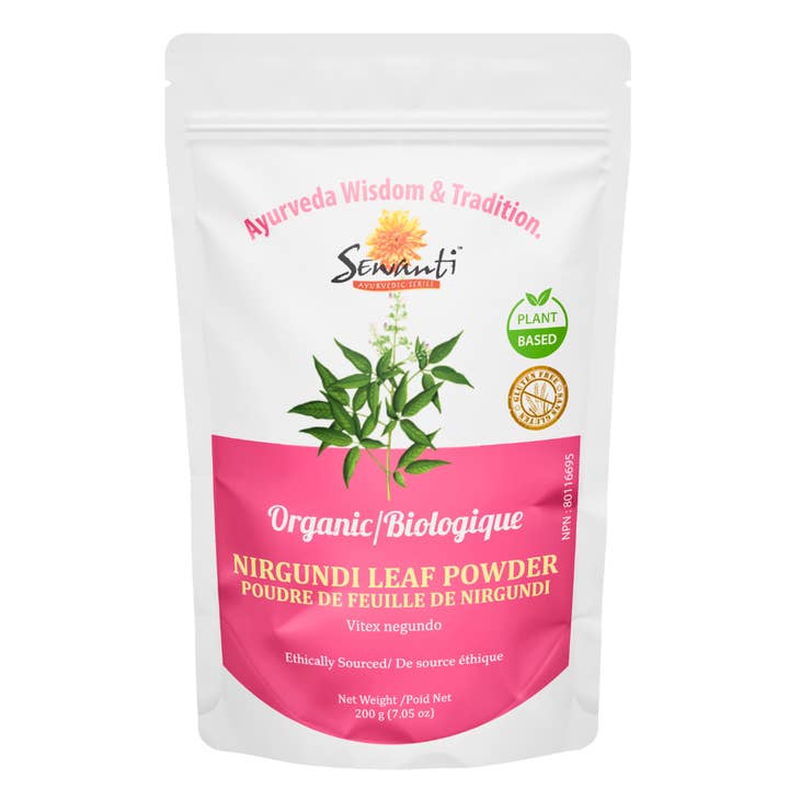 Sewanti Ayurvedic Series - Vente Herbes aromatiques - Poudre de Feuilles de Nirgundi Bio - Arbre aux Cinq Feuilles Negundo