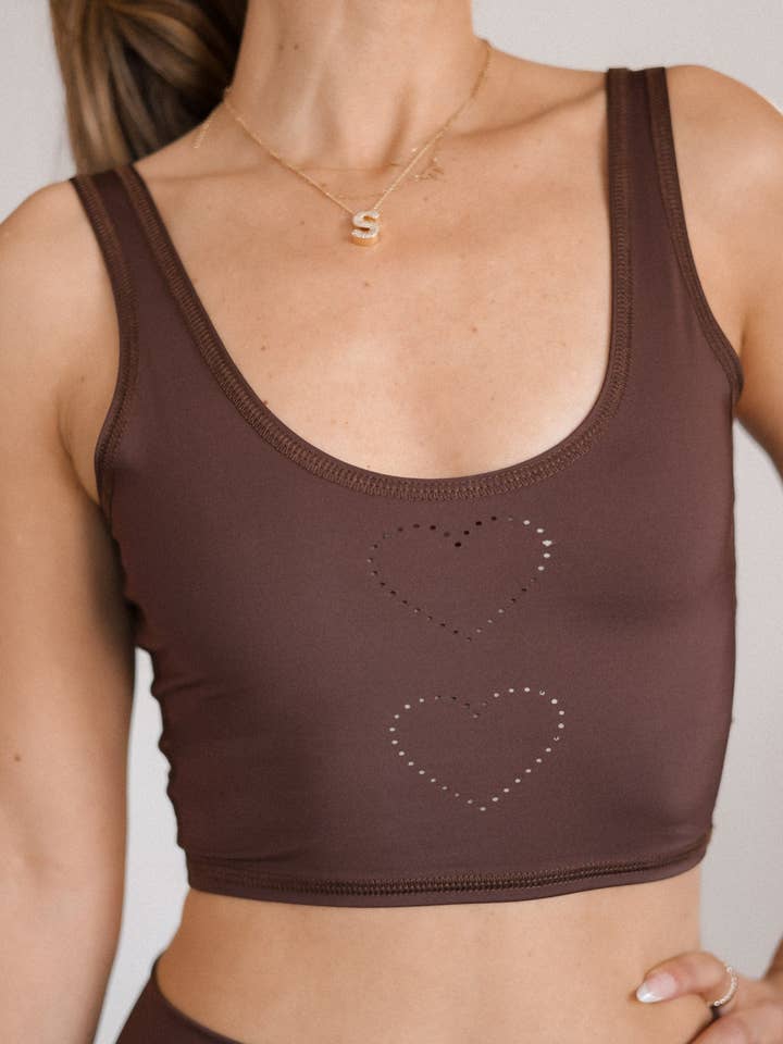 Heart Laser Brown Lover Tank ♡ *Waitlist for wholesale by Teeki Boutique + WithLove USA Made ~ Wholesale
