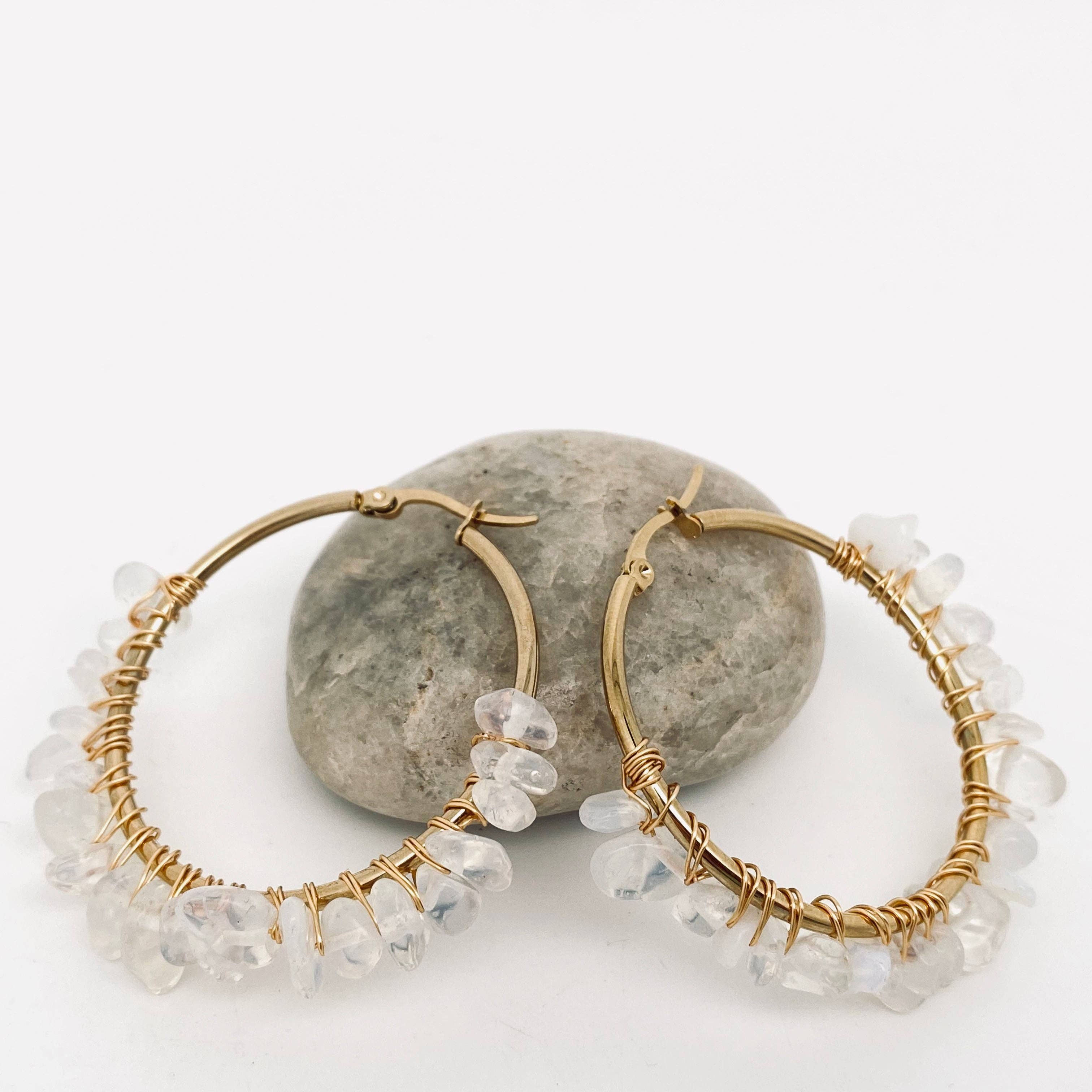 Mio Queena – Engroshandel Hoops – Rustfrit stål håndviklede naturlige grus Hoops7