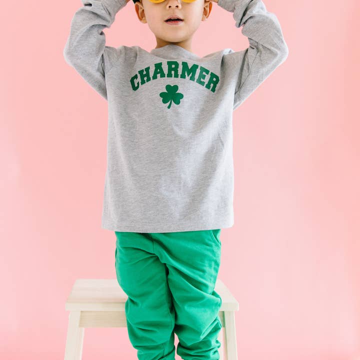 Charmer Clover St. Patricks Day Toddler and Youth Shirt for wholesale by Benny & Ray Apparel