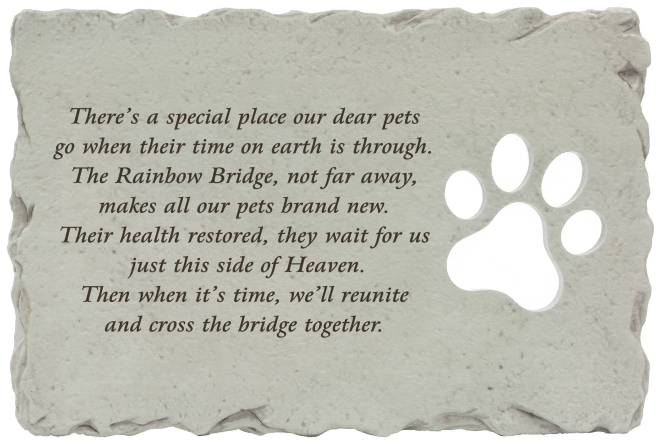 Gift & Garden by Carson - Wholesale Decorative Tabletop Object - "Rainbow Bridge" Sonnet Comfort Stone0