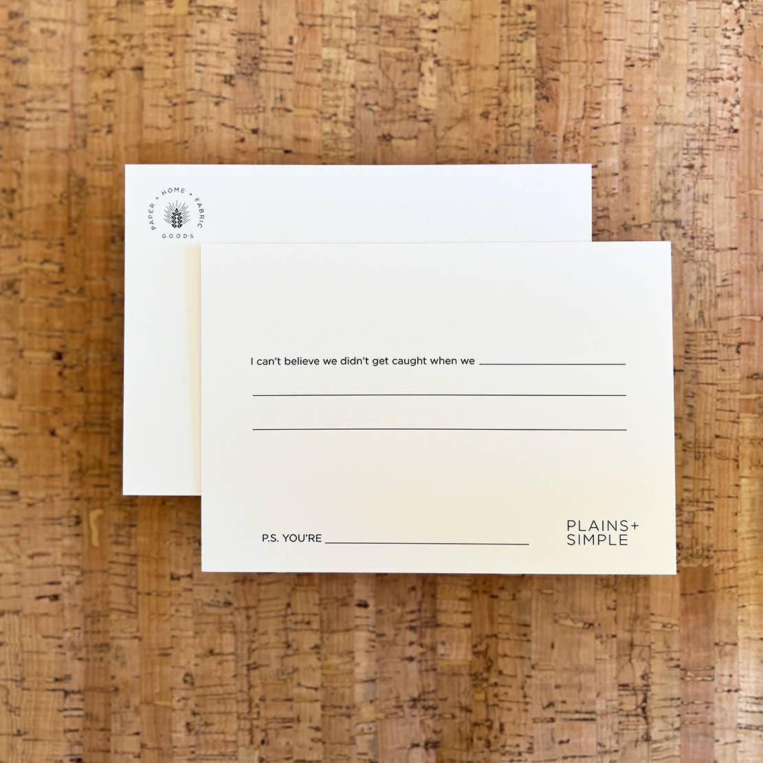 Plains + Simple - Wholesale Postcard - Simply Said Didn't Get Caught Postcard