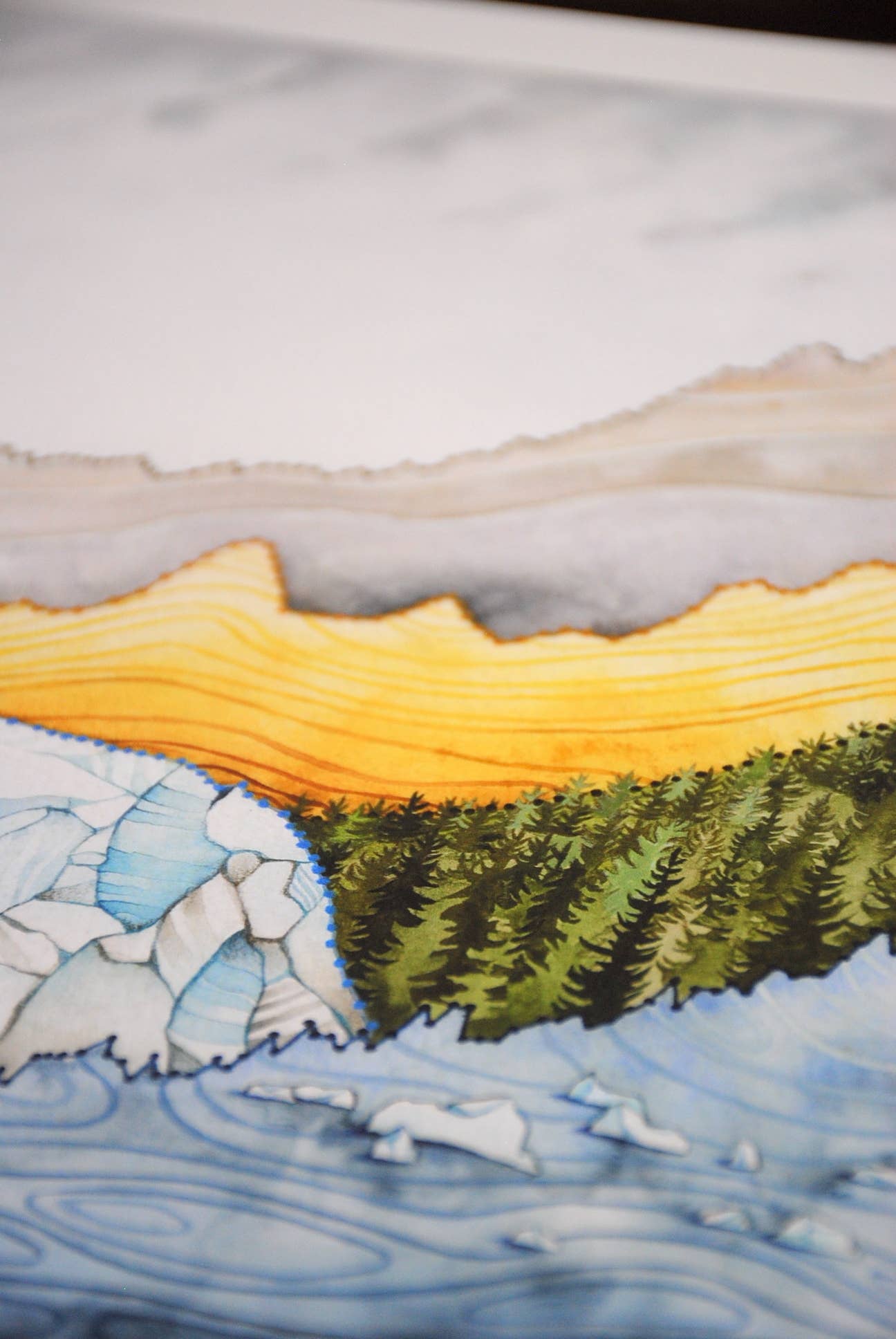 Jill Pelto Art - Wholesale Art Print - Climate Data Art Print from Time Cover2