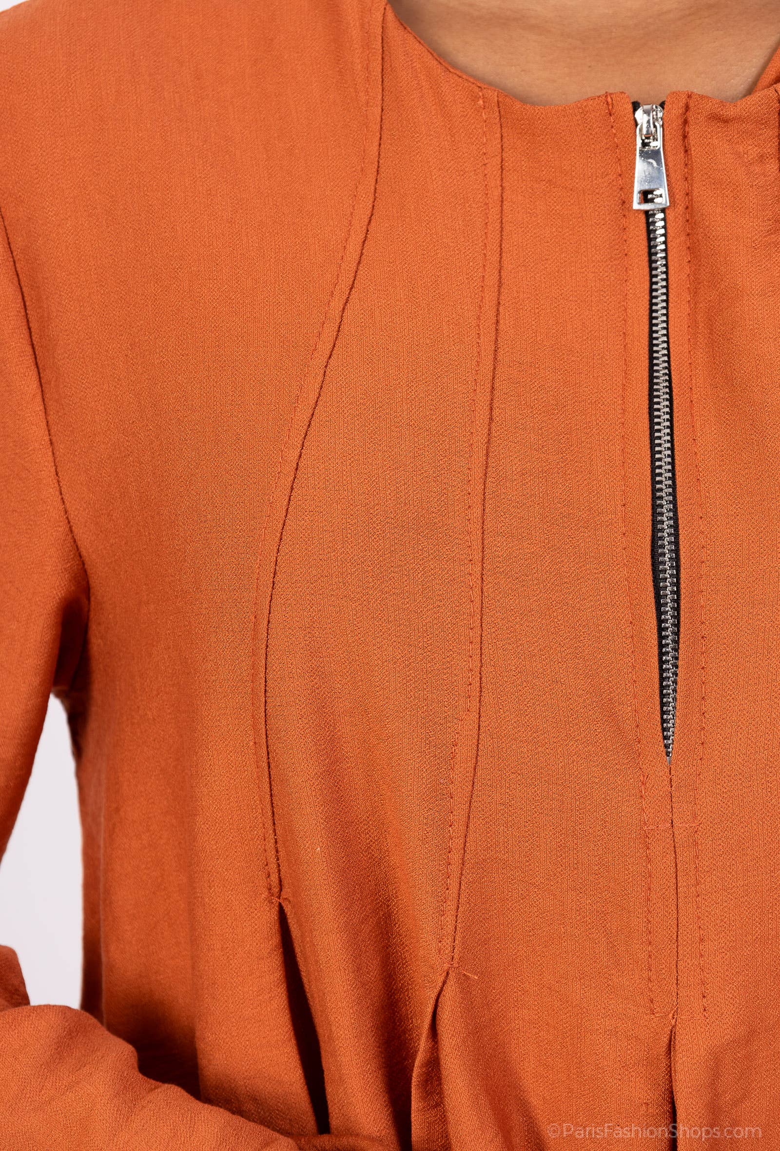 L'Emotion - Wholesale Tunic - Women's - Pleated Viscose Nylon Zip Collar Top & Pants Set12