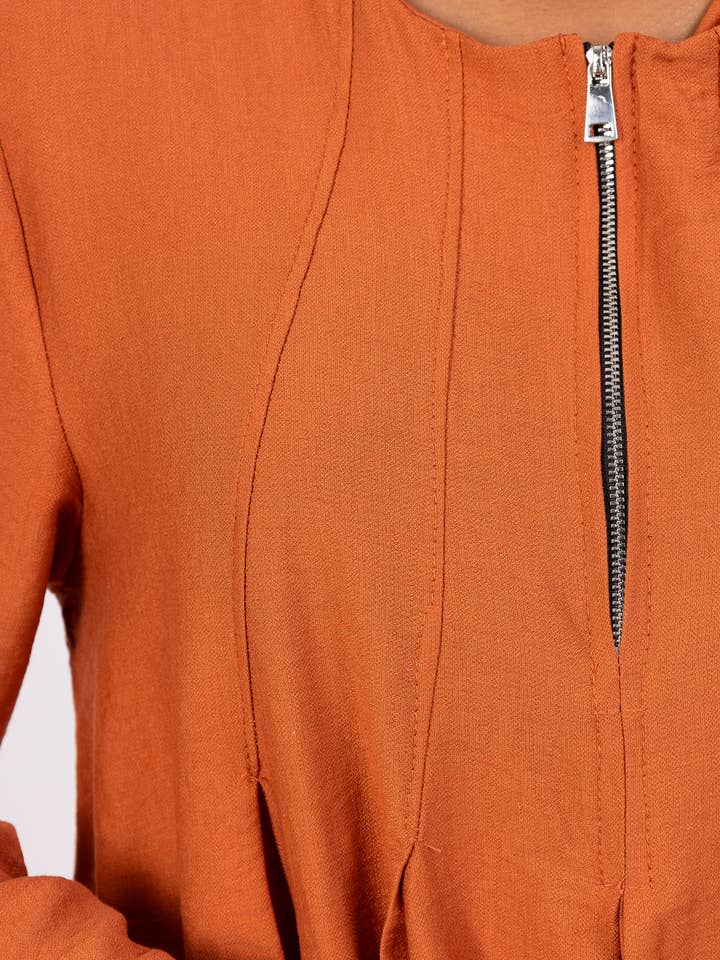 L'Emotion - Wholesale Tunic - Women's - Pleated Viscose Nylon Zip Collar Top & Pants Set12