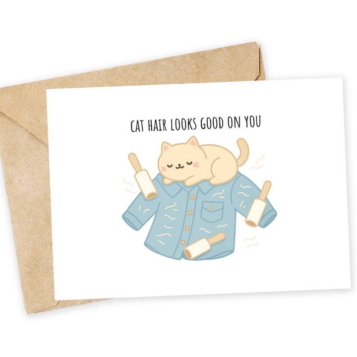 Les poils de chat te vont bien : Adoption de chat, Félicitations pour la vente par Chewy Lemon Studio