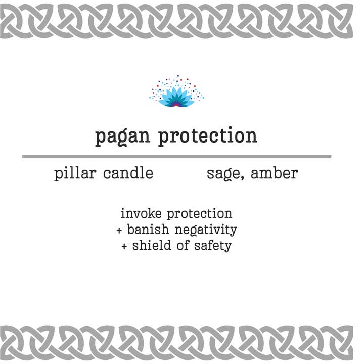 Vrinda - Wholesale Pillar Candle - Manifestation Pillar Candle Pagan Protection 7"x1.5"