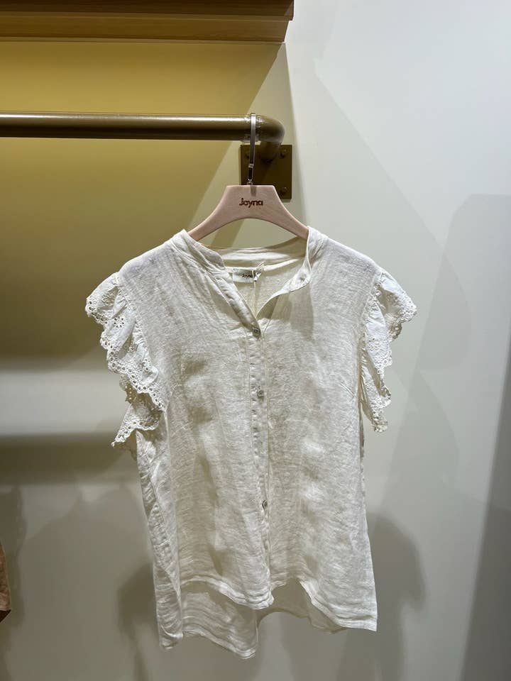 Joyna - Wholesale Button Down Shirt - Women's - C07785 FLYING LINEN SHIRT