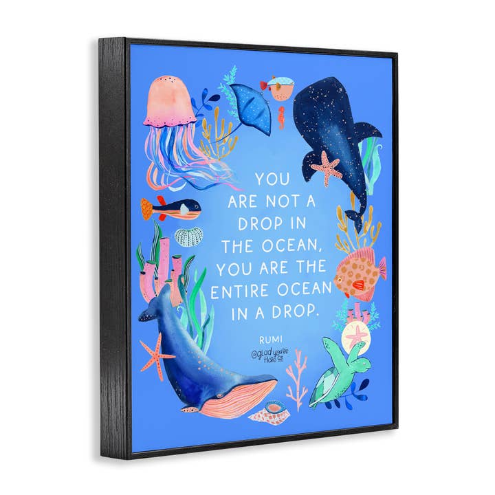 Stupell Industries - Wholesale Wall Sign - Entire Ocean In A Drop - Framed Wall Art13