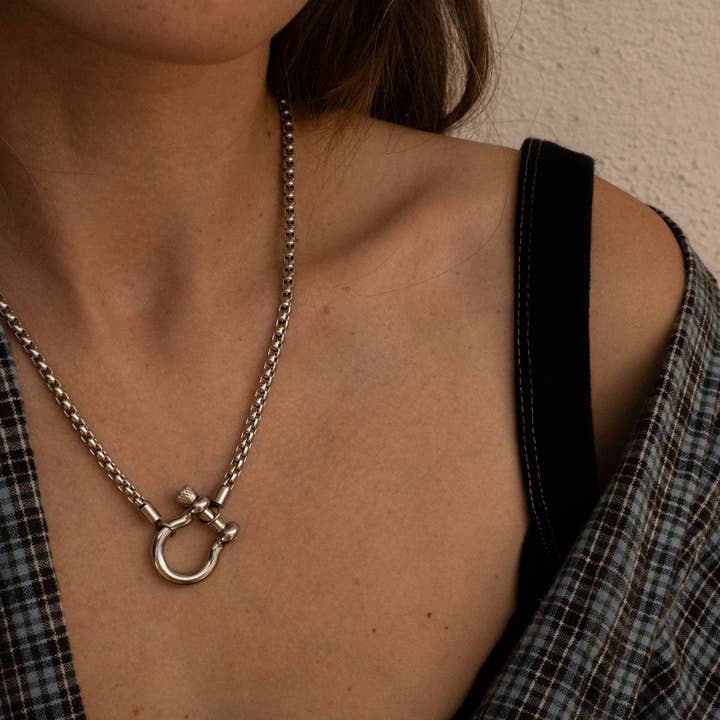 Hunter & Hare - Wholesale Link & Chain Necklace - Courtney Box Chain Necklace