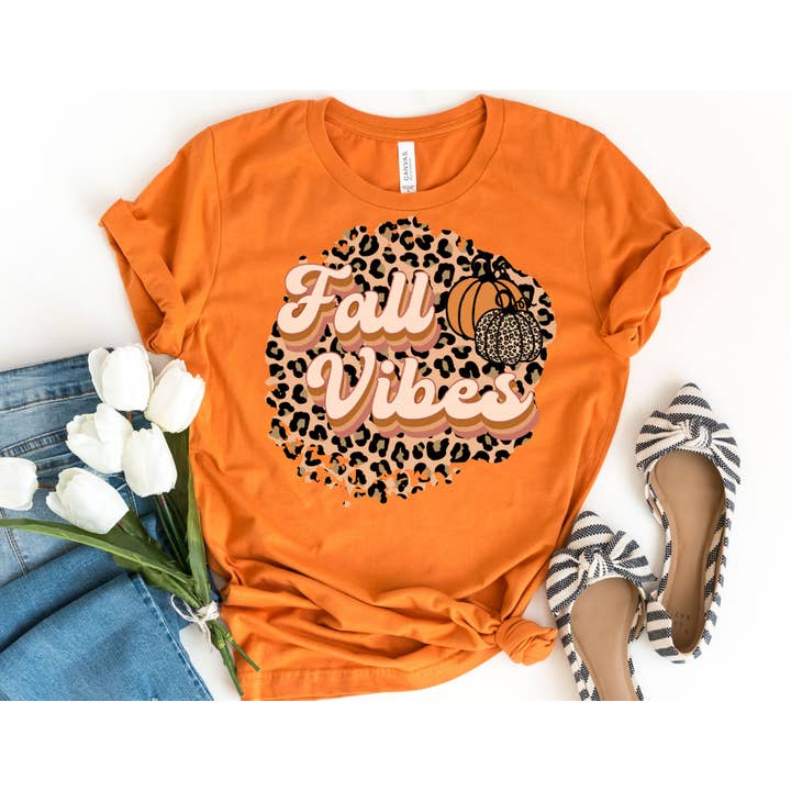 Leopard Fall Vibes Shirt - Efterårstrøje for engroshandel hos The Shirt Company