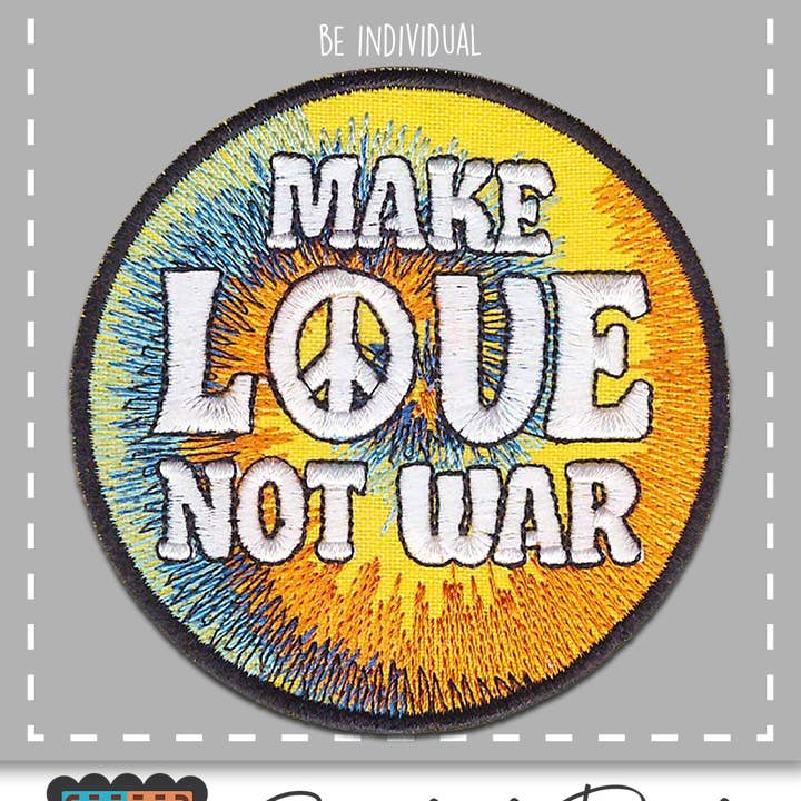 naranja Parche para Planchar - Make Love Not War Peace de venta al por mayor en Faire1