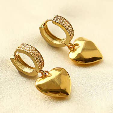 Sparkle örhängen med hjärta för wholesale av Ibiza Boutique