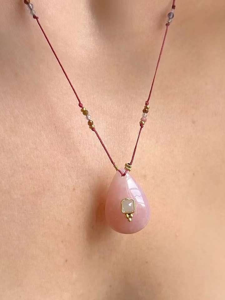 Collana Lanka - Quarzo Rosa per la vendita all'ingrosso da parte di Malaco