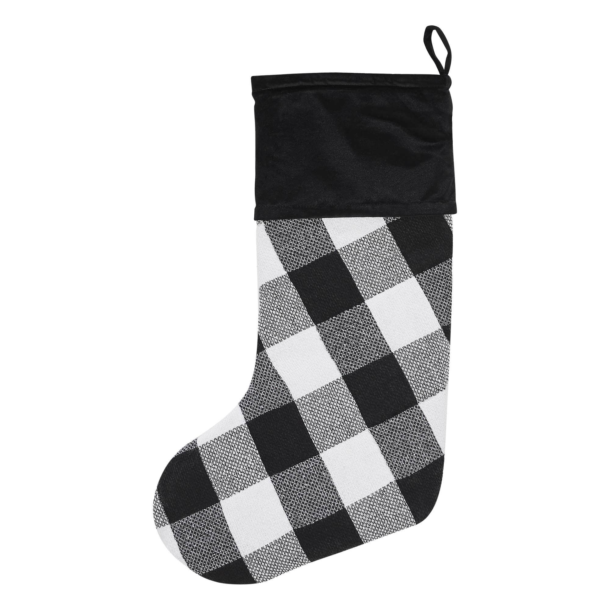 VHC Brands - Wholesale Holiday Stocking - Annie Black Check Stocking 12x201