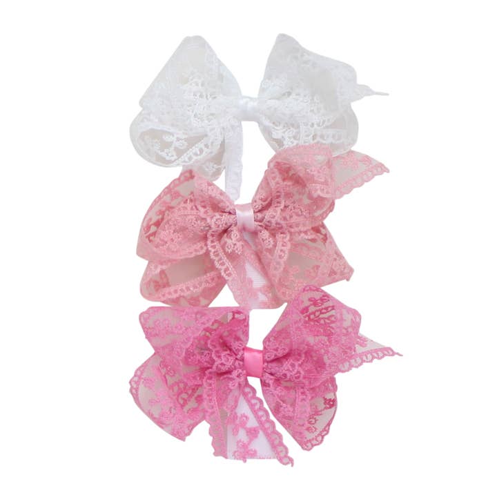 Bows Arts - Wholesale Hair Bow - Kids - Sheer Vintage Lace Bow
