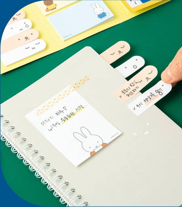 K-Wonderland - Wholesale Sticky Notes - Miffy 4-Fold Sticky Memo Set — Licensed Stationery Collectio3