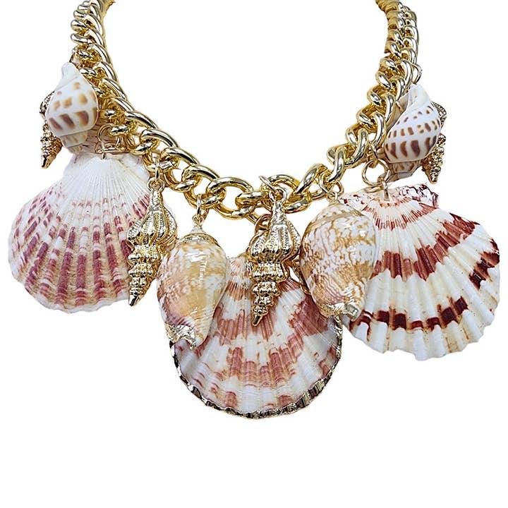Bijoux Envie Statement Jewelry - Wholesale Pendant/Charm Necklace - Seashell Necklace | Charm Necklace | Chain | Coastal | Beach