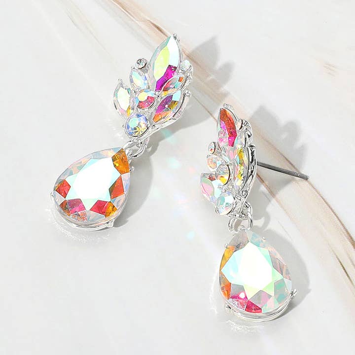 Brincos de Pendentes de Pedra em Forma de Gota para a Noite por atacado de Sensibling Corp.