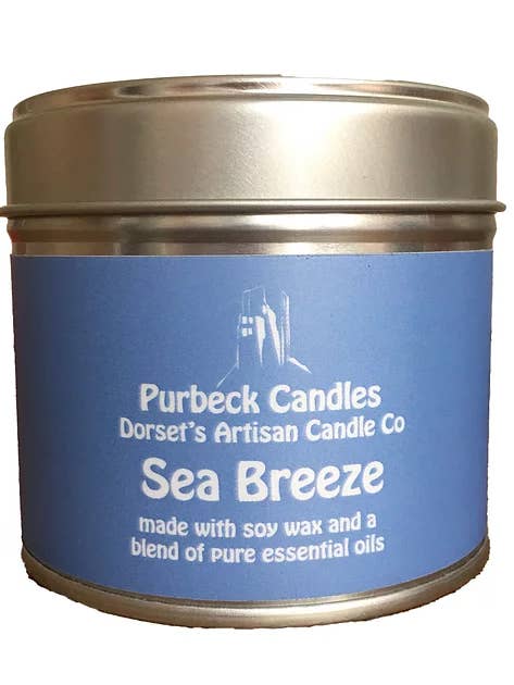 Signature Range Candle in a Tin - Sea Breeze for wholesale by Purbeck Candles