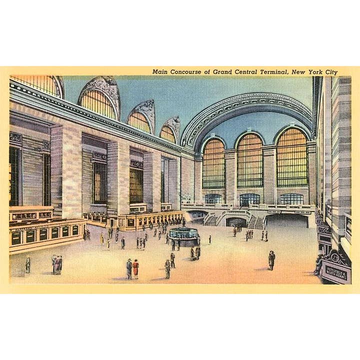 Postcard NY-958 Main Concourse, Grand Central Station for wholesale by Found Image Press