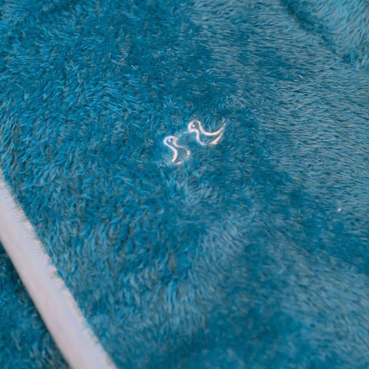 Luca and Rosa – wholesale Badrock - Barn – Upptagen bin mörk Aqua pojkar fleece morgonrock2