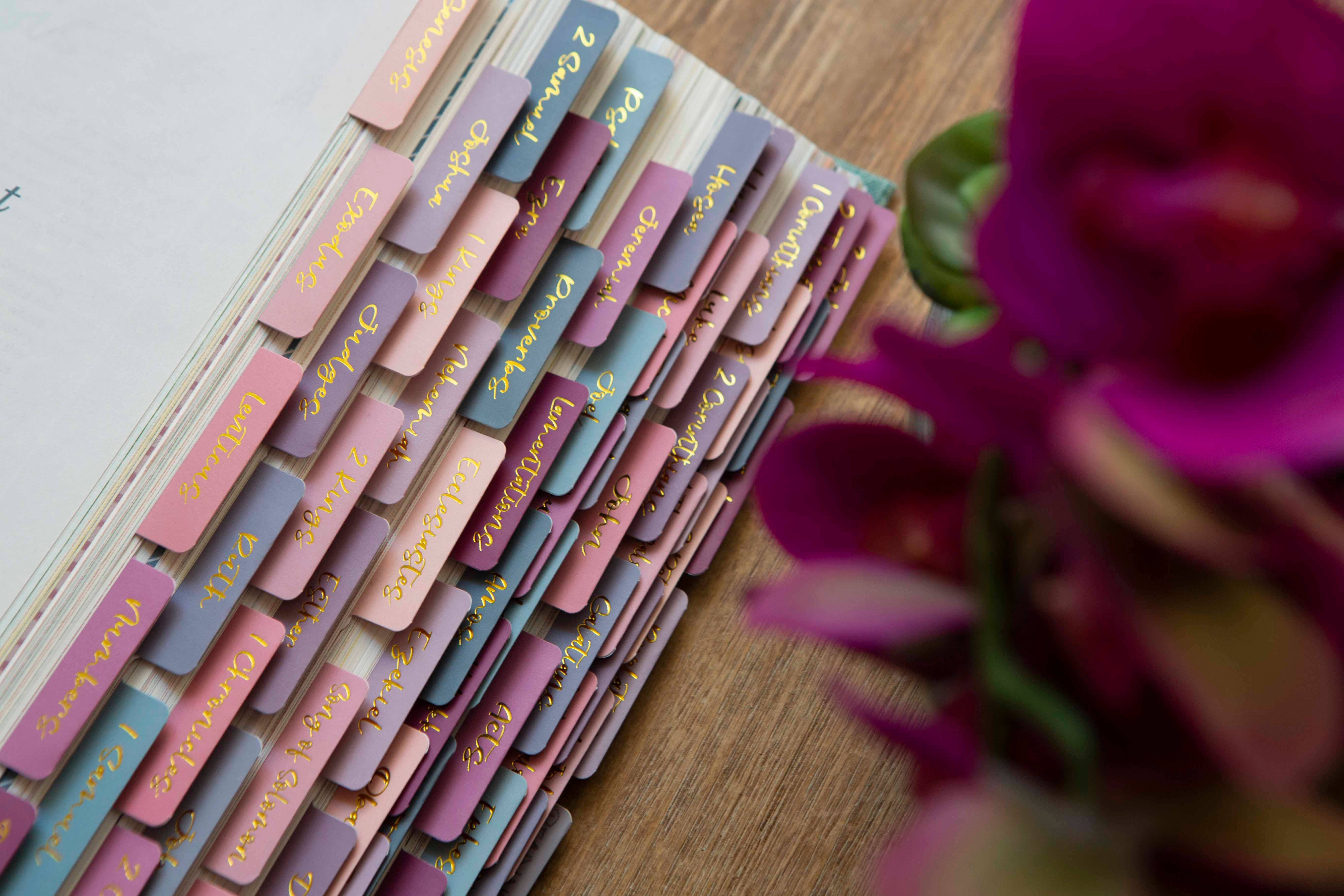 Chosen & Cherished - Wholesale Bookmark - Ombre Bible Index Tabs | Colorful Bible Tabs4