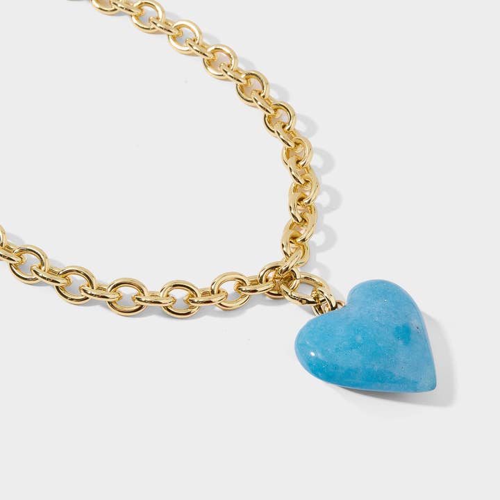 Allie + Bess - Wholesale Jewelry Set - Kira and Stone Heart Charm Set4