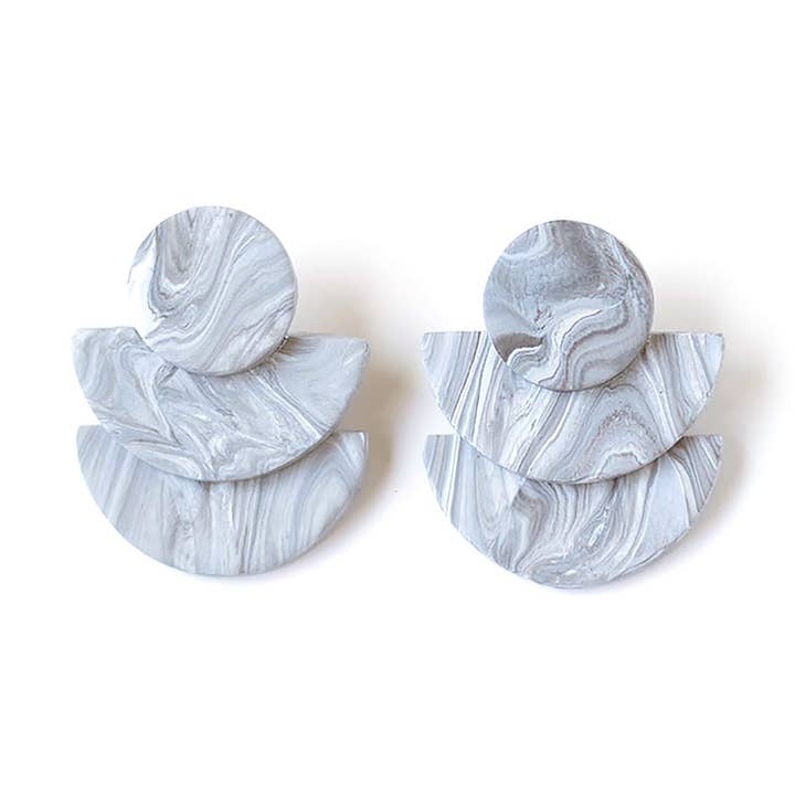 Gray Marble Earrings for wholesale by Simplee Made Designs