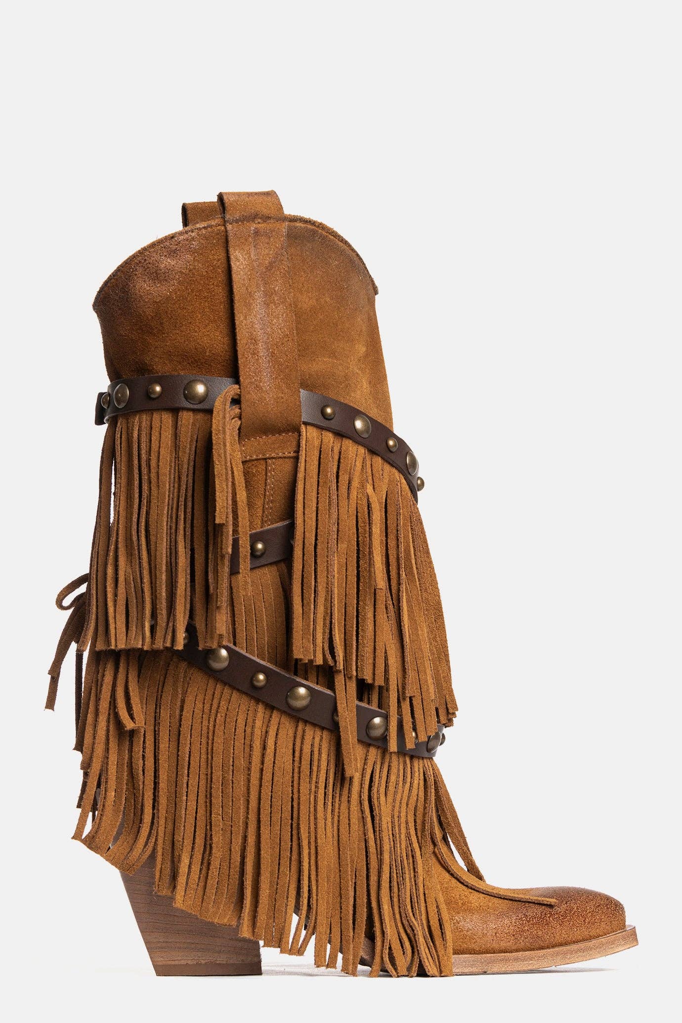 METISSE – Botas - Mulher por atacado – Botas cowboy Texanas de camurça e couro XD21280