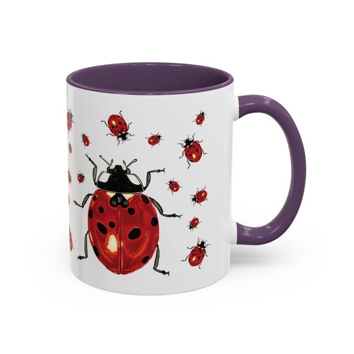 Blue Cava - Wholesale Coffee Mug - Ladybug Two Tone Ceramic Mug (11oz & 15oz)5