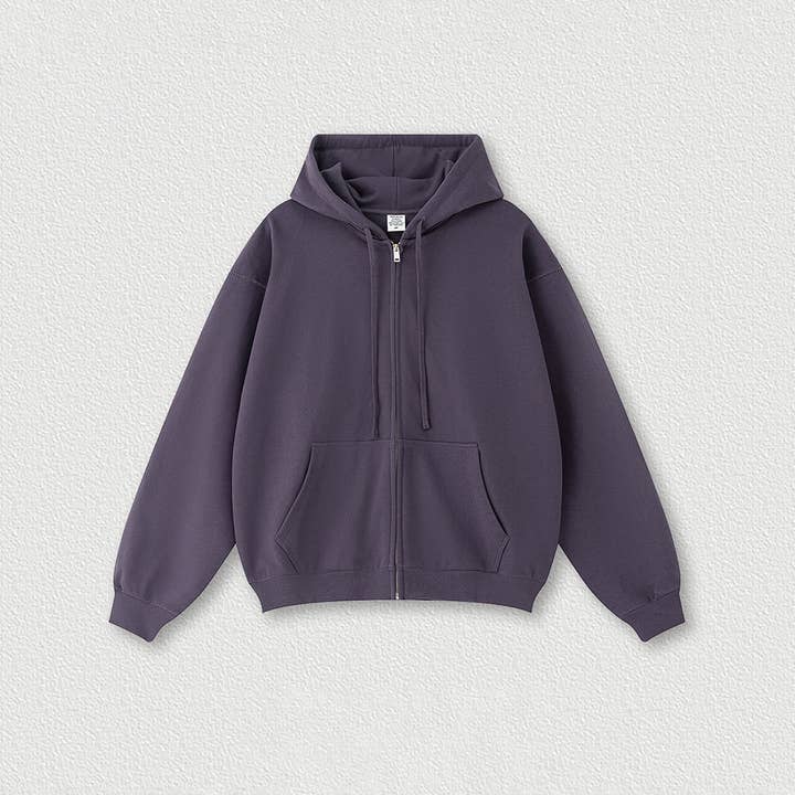 Sodalemon – wholesale Hoodie - Unisex – Överdimensionerad Terry Fleece Zip Hoodie Mysig Unisex Loungejacka3