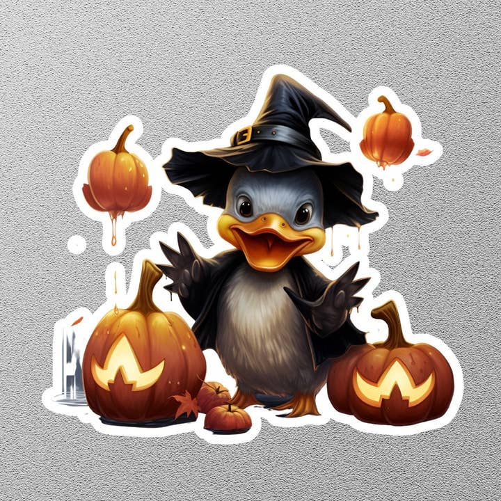 Scarecrow Duck Hunting Halloween Sticker for wholesale by GraffMerch.com