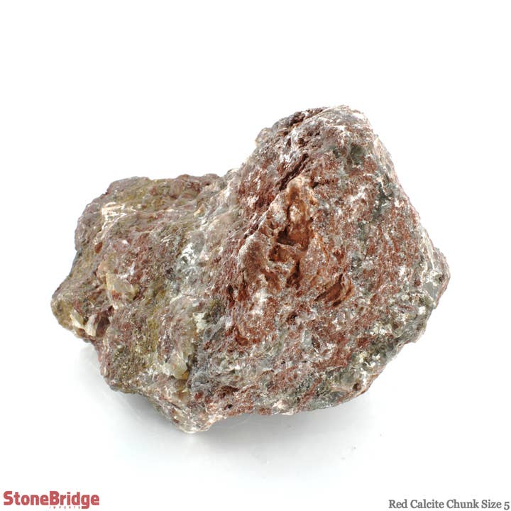 Calcit Rød Boulder #5 for engroshandel hos Stonebridge Imports