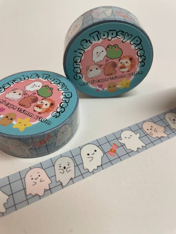 Ghostie Washi Tape for wholesale by Sarah & Topsy Press