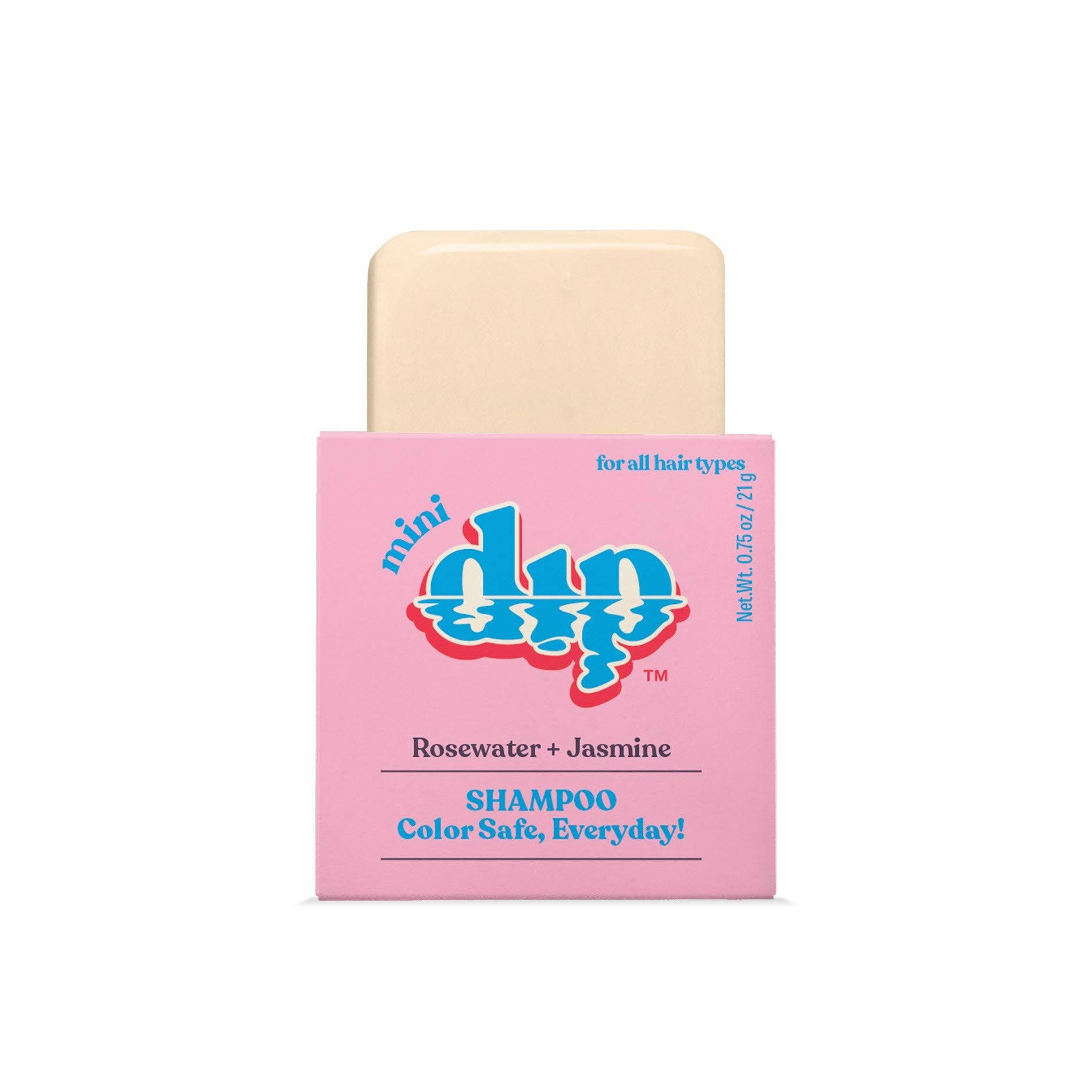 Dip - Wholesale Shampoo Puck/Solid Shampoo - Mini Dip Shampoo Bar: Color Safe, Everyday - Rosewater & Jasmine