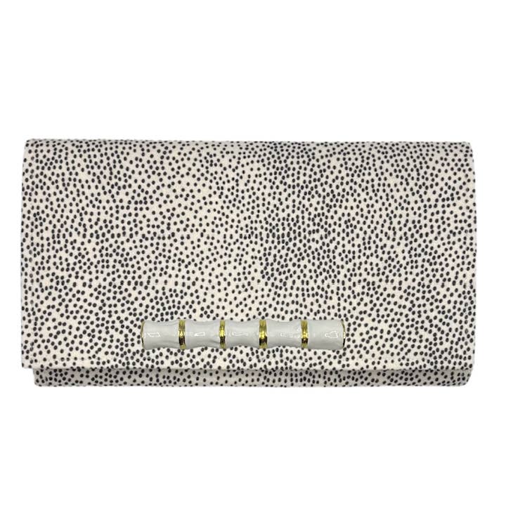 Garland Bags - Wholesale Clutch Bag - Women's - Black and White Speckled Clutch with black lining17