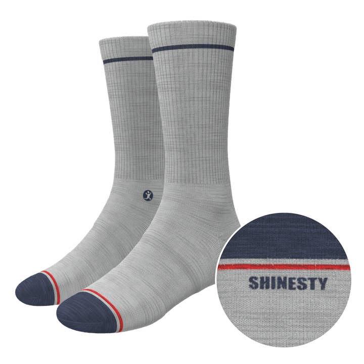 El Guijarro | Calcetines Crew con Hammock™ de Talón Gris para venta al por mayor de Shinesty, Inc
