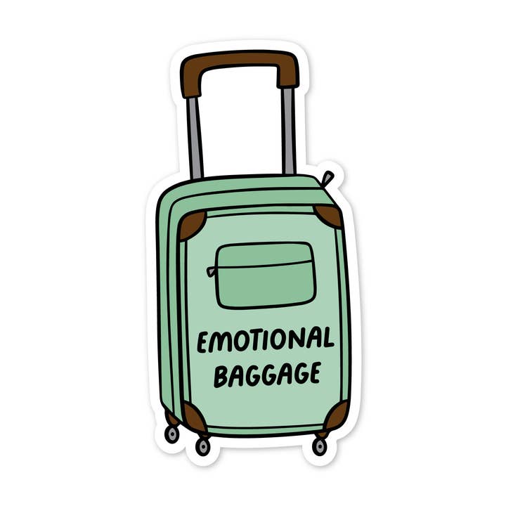 Pegatina para maleta con ruedas Emotional Baggage para venta al por mayor de The Stickerie