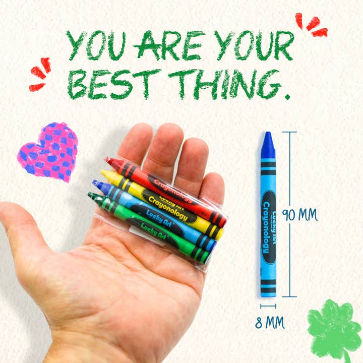 LUCKY ART CRAYONOLOGY - Wholesale Crayons - 4 Color Crayons 20 Sets (80 count)6