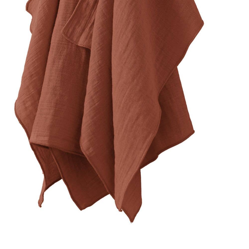Housse De Rêve - Wholesale Hand Towel - Set of 2 hand towels 50x70 cm Cotton Gauze Terracotta1