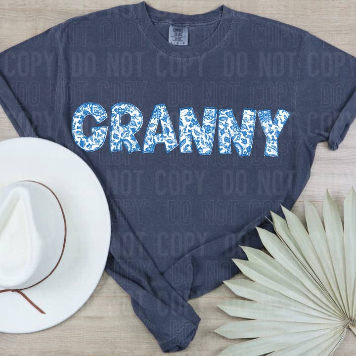 K and M Designs - Wholesale Sublimation Transfer - Granny Chinoiserie DTF Transfer