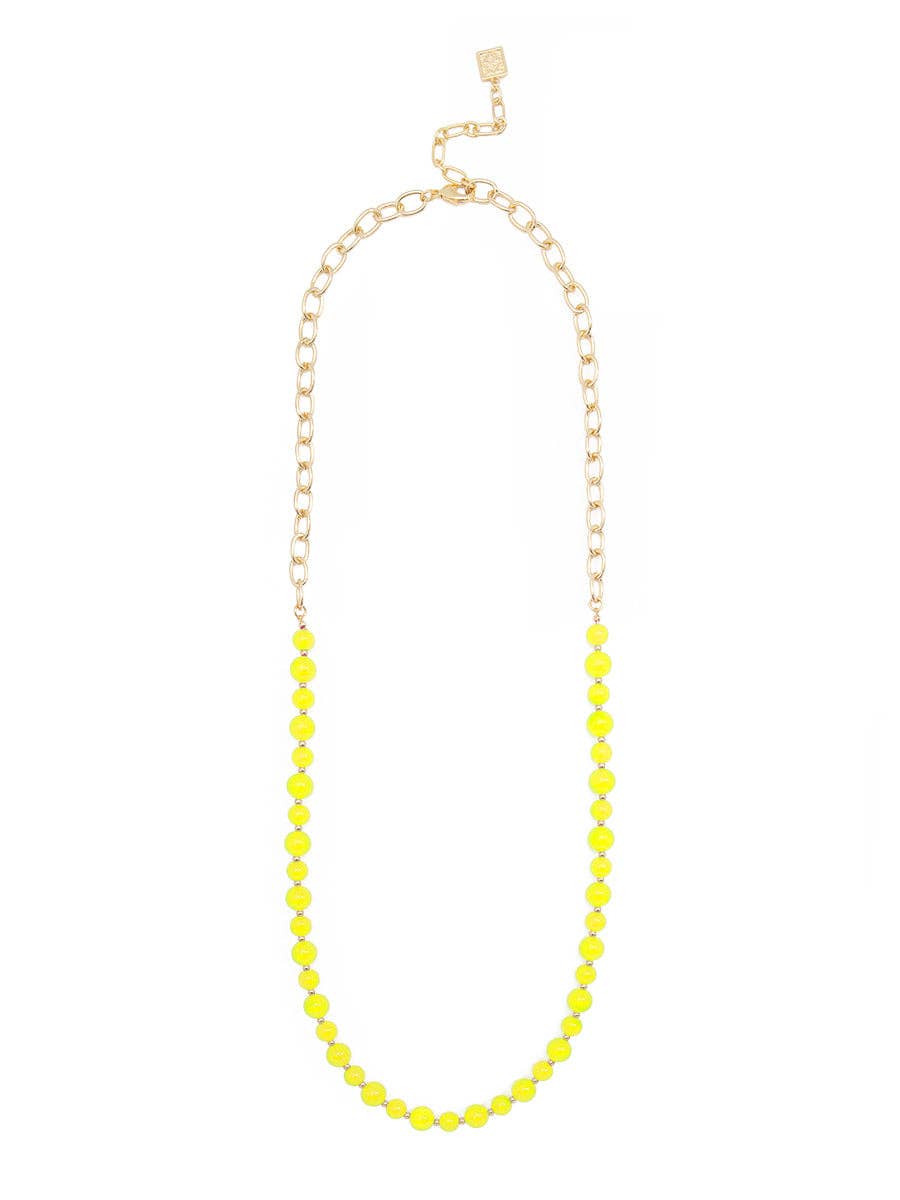 ZENZII Jewelry - Wholesale Beaded/Pearl Necklace - Mixed Glass Bead & Links Long Necklace16