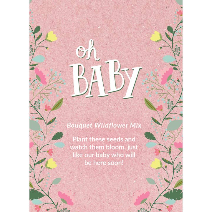 Bentley Seed Co. - Wholesale Plant Seeds - Oh Baby Baby Shower Pink - Bouquet Wildflower Seed Packets