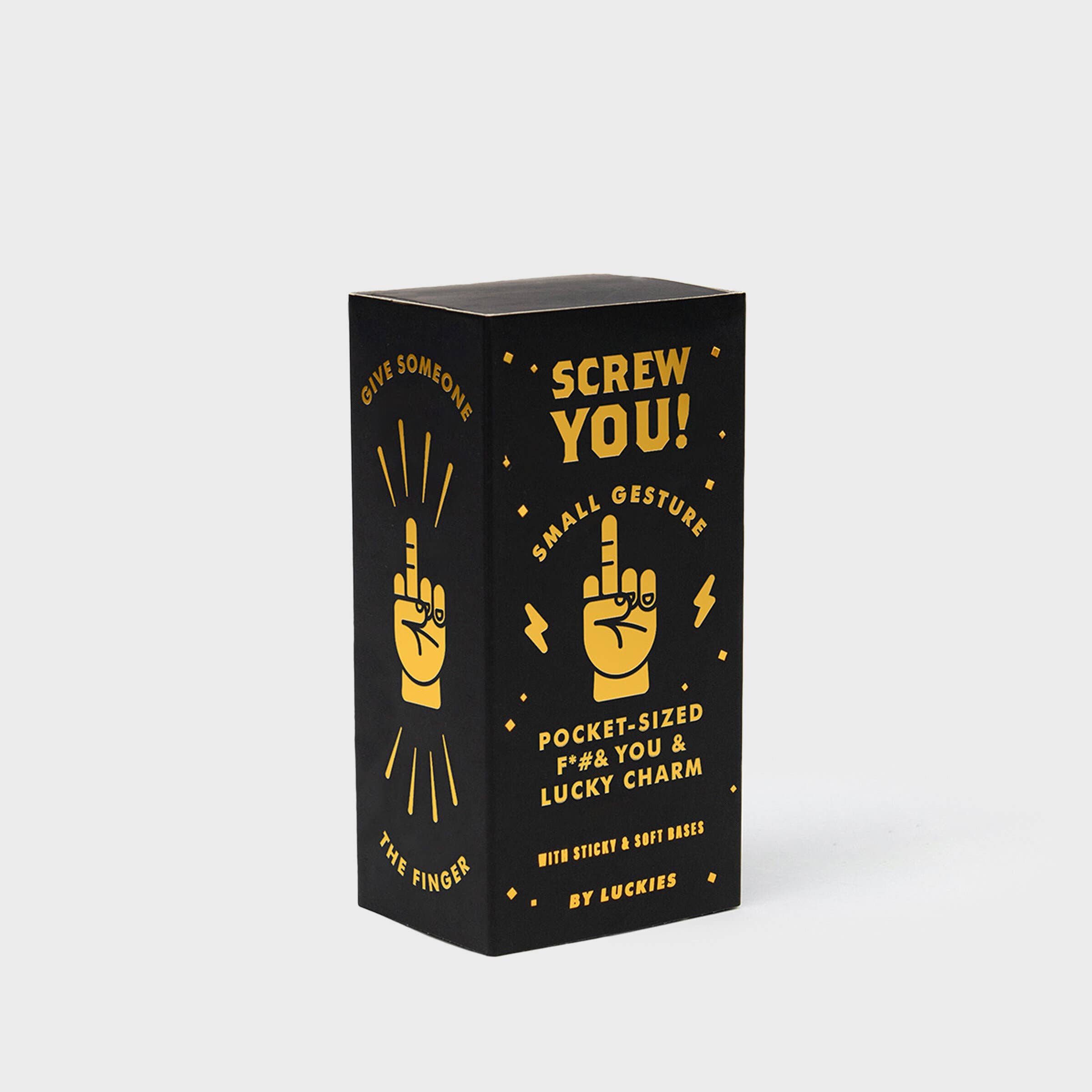 SUCK UK – wholesale Decorative figurine – Screw You – Golden Middle Finger Lucky Charm | SUCK UK1