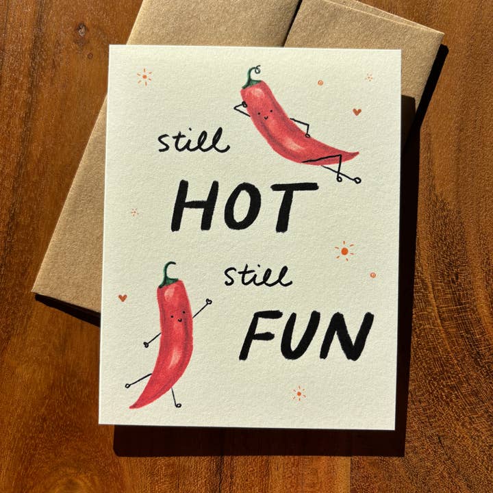 Fun Chili Pepper Card — Hot, Fun, Number One for wholesale by Hello Friend Paper Co.